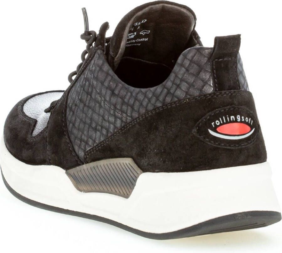 Gabor rollingsoft sensitive 96.955.87 dames rollende wandelsneaker zwart