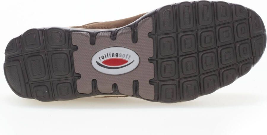 Gabor rollingsoft sensitive 96.965.41 dames rollende wandelsneaker bruin