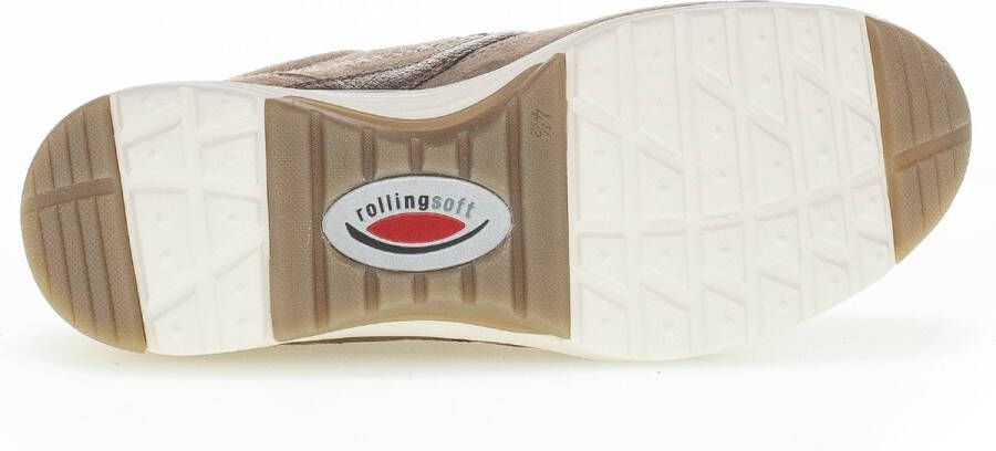 Gabor rollingsoft sensitive 96.978.44 dames rollende wandelsneaker beige