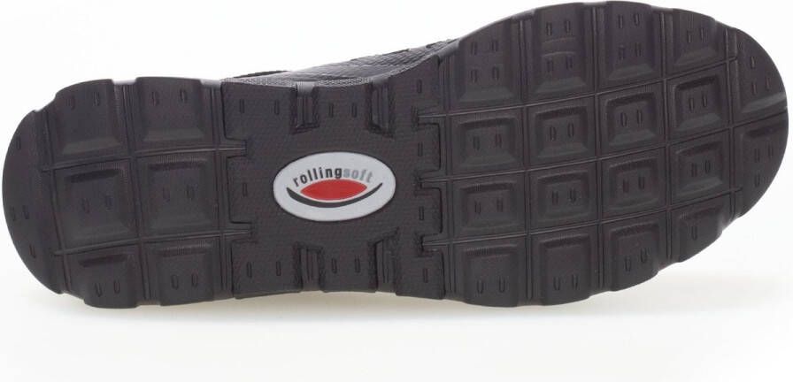 Gabor rollingsoft sensitive 96.989.57 dames rollende wandelsneaker zwart waterdicht