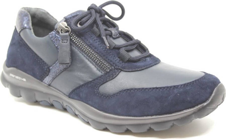 Gabor rollingsoft sensitive dames wandelsneaker blauw