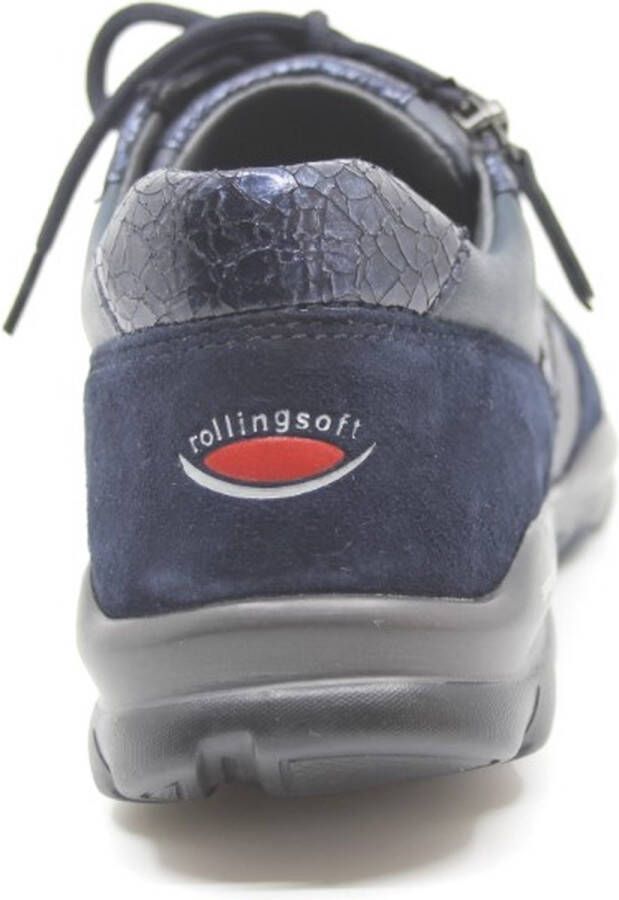 Gabor rollingsoft sensitive dames wandelsneaker blauw