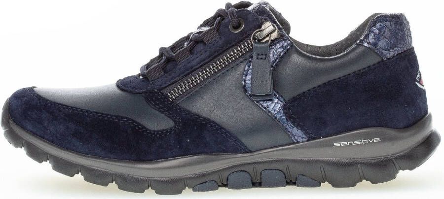 Gabor rollingsoft sensitive dames wandelsneaker blauw