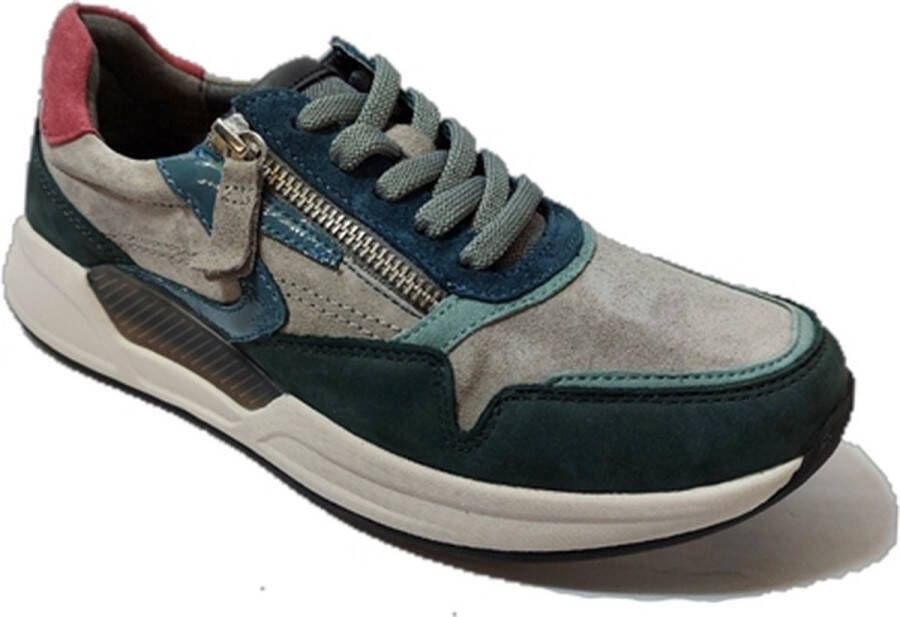 Gabor Rollingsoft Sneaker 96.957.39 Grijs Petrol Combi