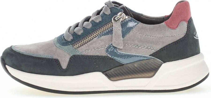 Gabor Rollingsoft Sneaker 96.957.39 Grijs Petrol Combi