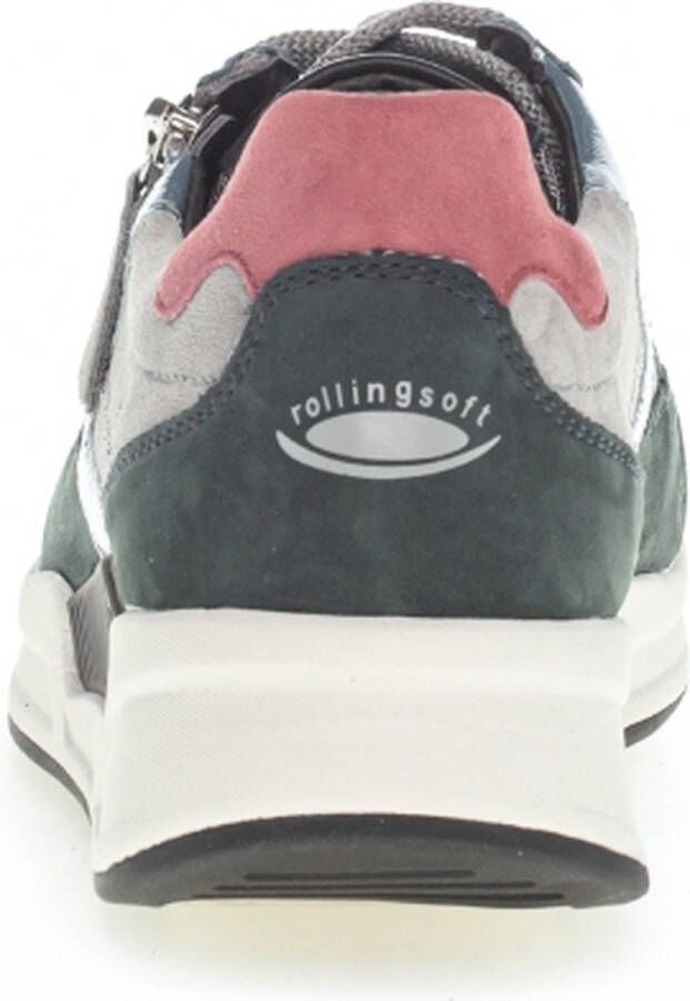 Gabor Rollingsoft Sneaker 96.957.39 Grijs Petrol Combi