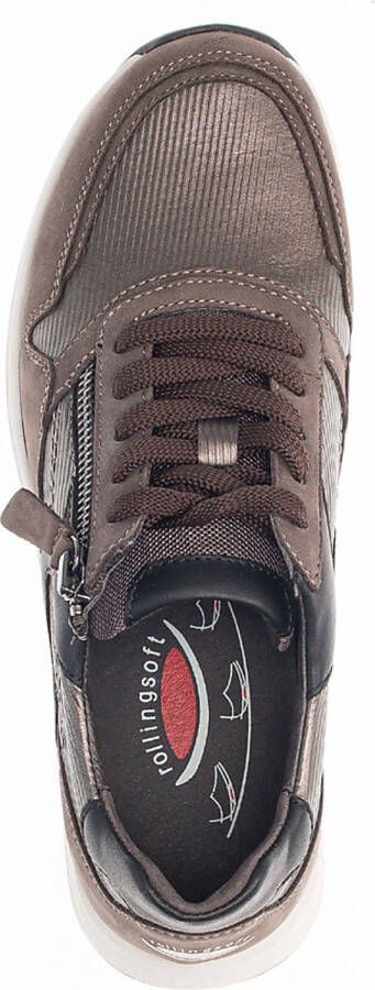 Gabor Rollingsoft Sneaker 96.957.65 Vulcano Donker Taupe