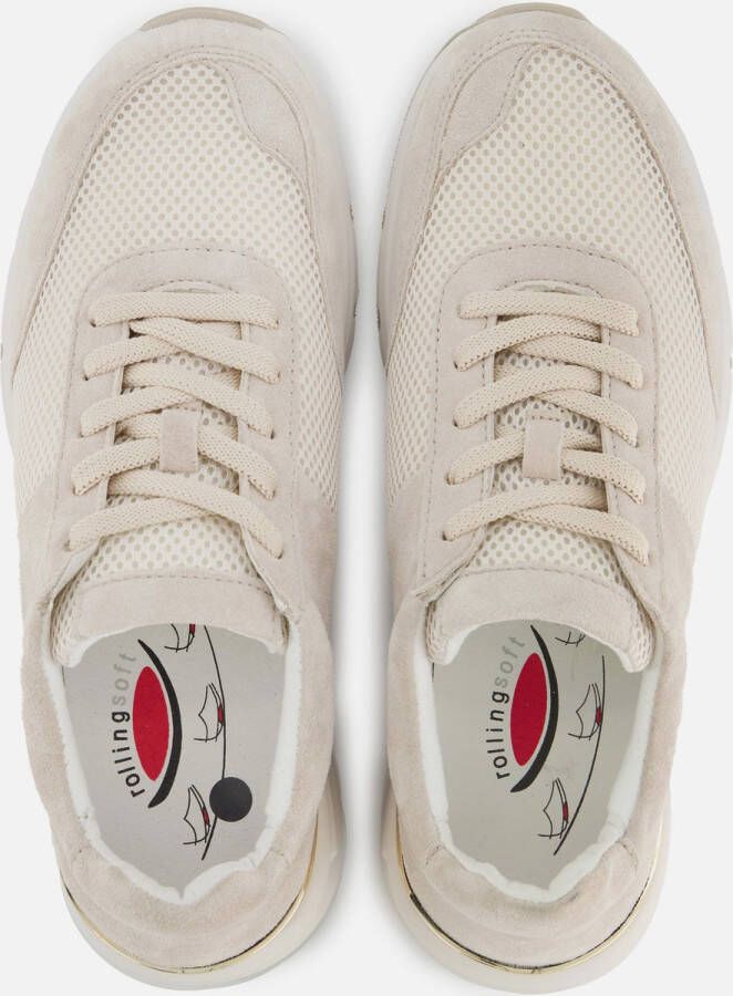 Gabor Textiel sable sneakers met wiebelende zool Beige Dames - Foto 3