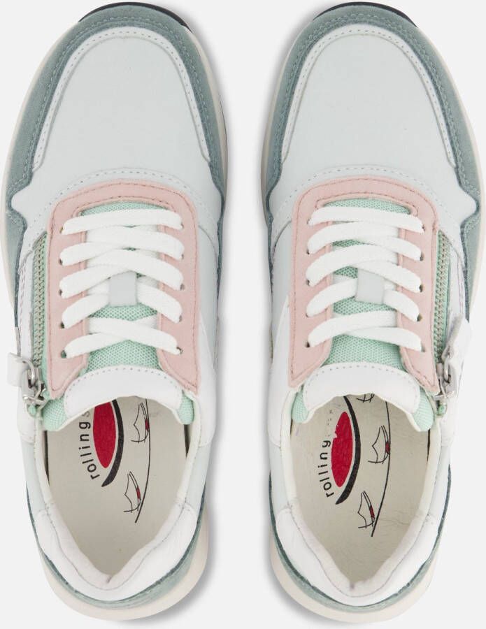 Gabor Rollingsoft Sneakers groen Leer Dames