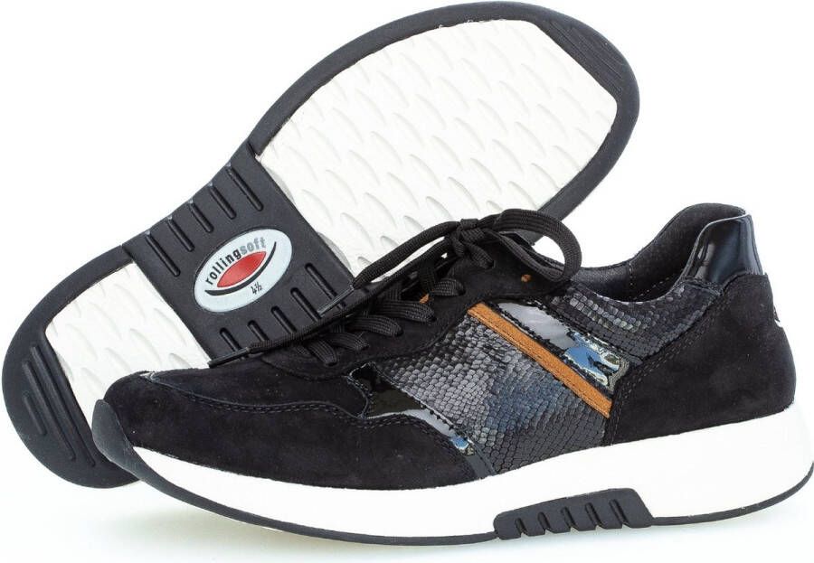 Gabor Zwarte Nubuck Mix Wandelschoenen voor Dames Black Dames - Foto 4