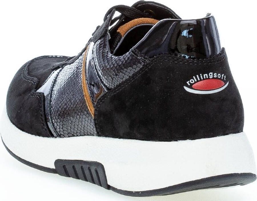 Gabor Zwarte Nubuck Mix Wandelschoenen voor Dames Black Dames - Foto 5