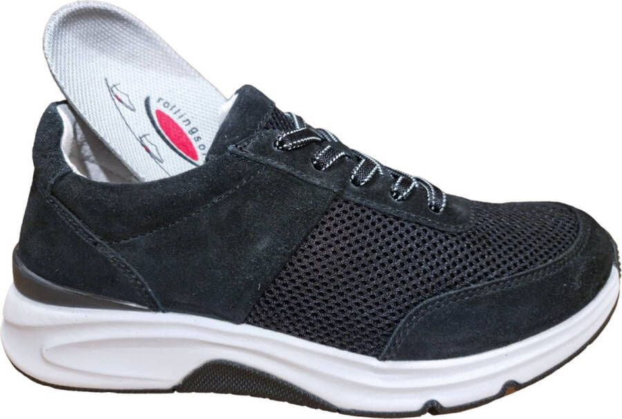 Gabor Rollingsoft Sneakers zwart Textiel Dames