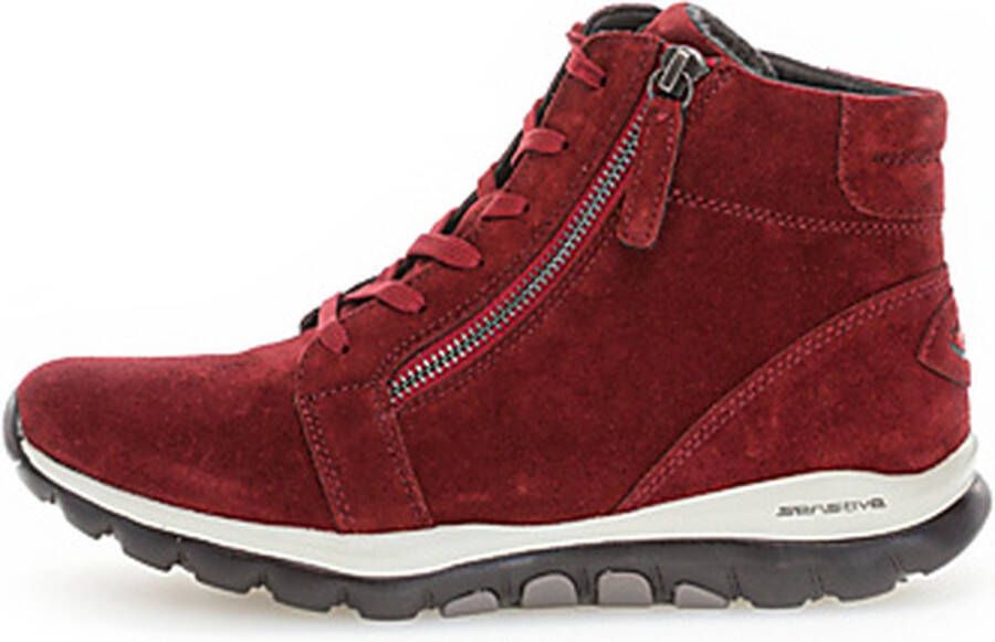 Gabor Rollingsoft Veterboot 96.868.38 Dark Opera Rood Suède