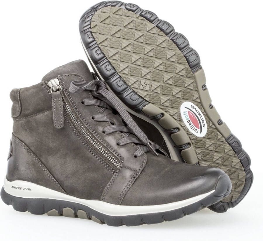 Gabor Rollingsoft Veterboot 96.868.39 Nubuck Donkergrijs