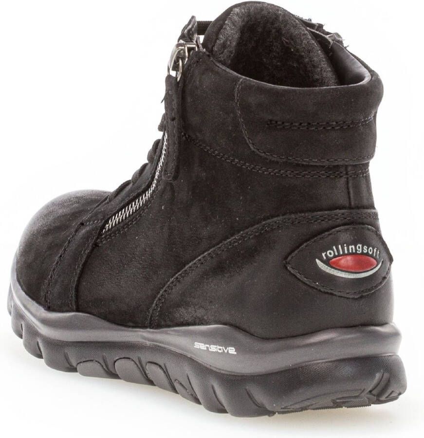 Gabor rollingsoft sensitive 96.868.47 dames rollende wandelsneaker zwart - Foto 7