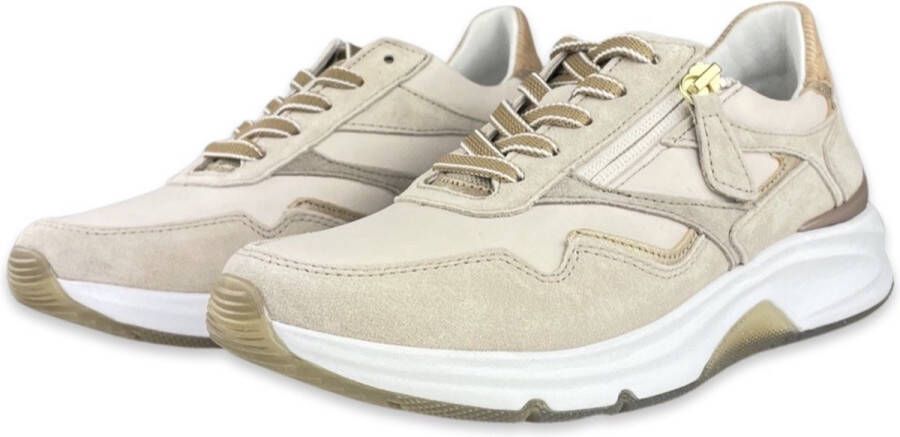 Gabor Rollingsoft Veterschoenen Laag beige