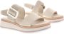 Gabor Comfortabele leren sandalen met klittenbandsluiting Beige Dames - Thumbnail 12