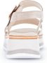 Gabor Comfortabele leren sandalen met klittenbandsluiting Beige Dames - Thumbnail 13