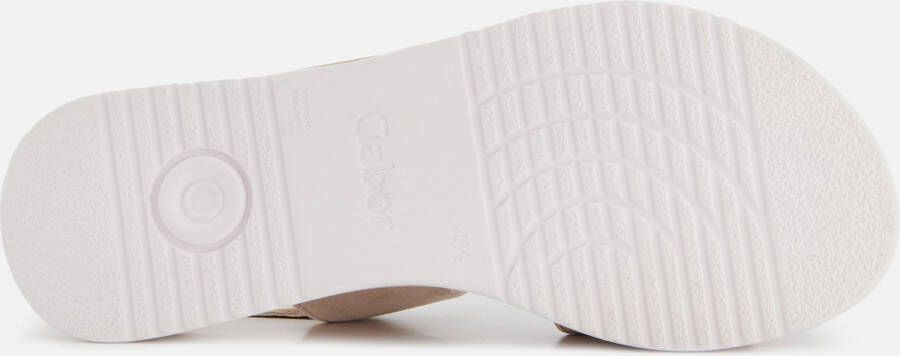 Gabor Comfortabele leren sandalen met klittenbandsluiting Beige Dames - Foto 8