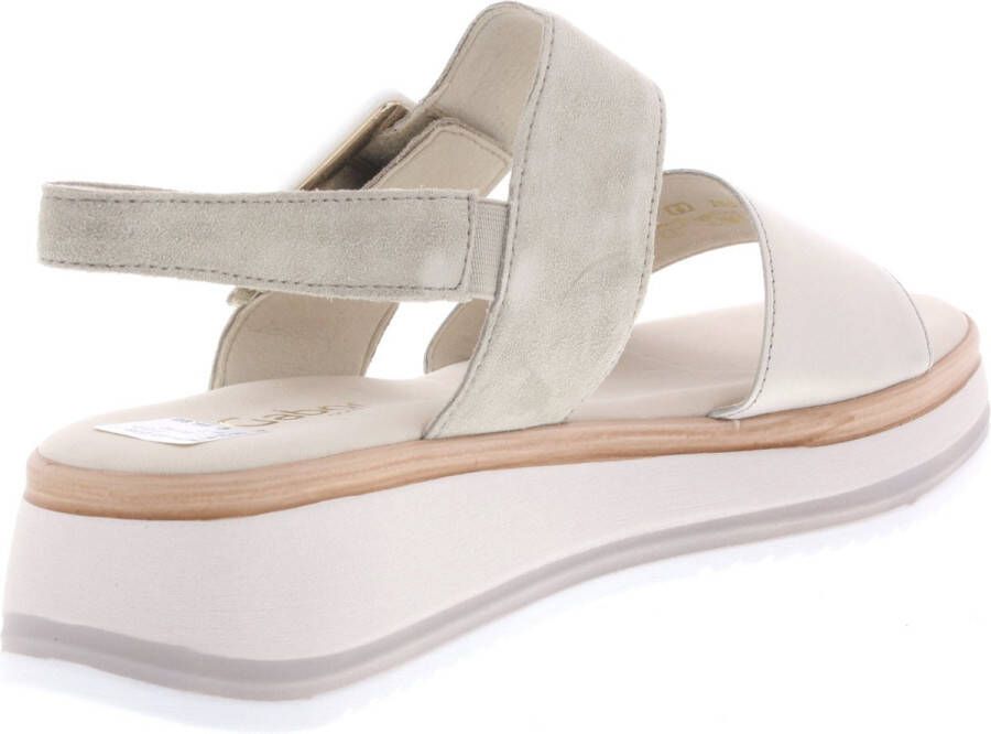 Gabor Comfortabele leren sandalen met klittenbandsluiting Beige Dames - Foto 11