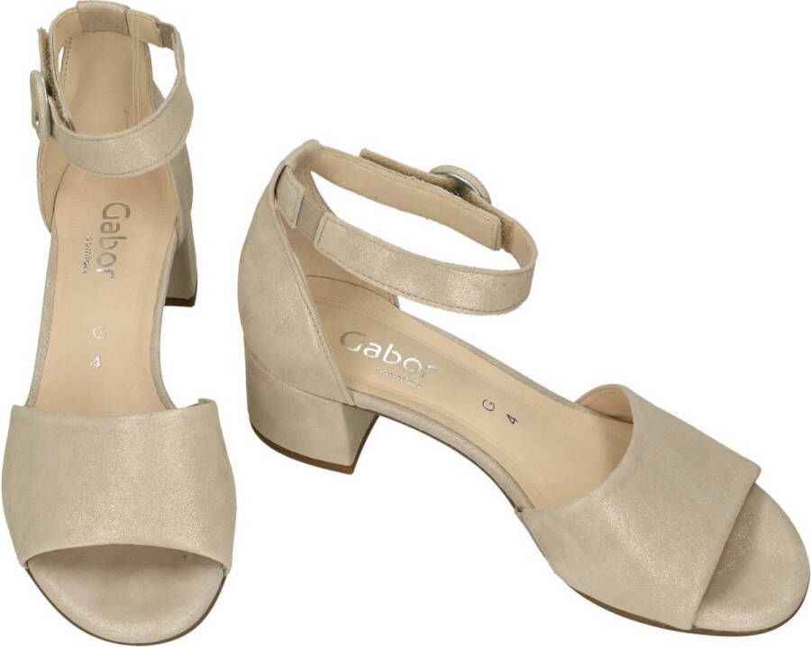 Gabor Sandalen met hak beige Suede Dames
