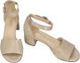 Gabor Sandalen Dames Damesschoenen Suède Blokhak hoogte 4 cm 22.902 glitter Beige - Thumbnail 13