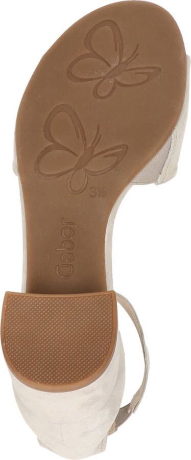 Gabor Sandalen Dames Damesschoenen Suède Blokhak hoogte 4 cm 22.902 glitter Beige - Foto 12