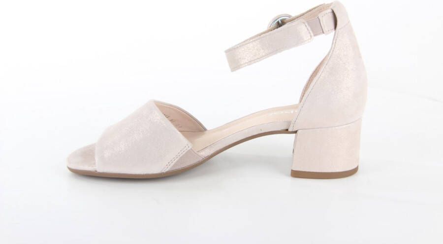 Gabor Sandalen Dames Damesschoenen Suède Blokhak hoogte 4 cm 22.902 glitter Beige - Foto 5