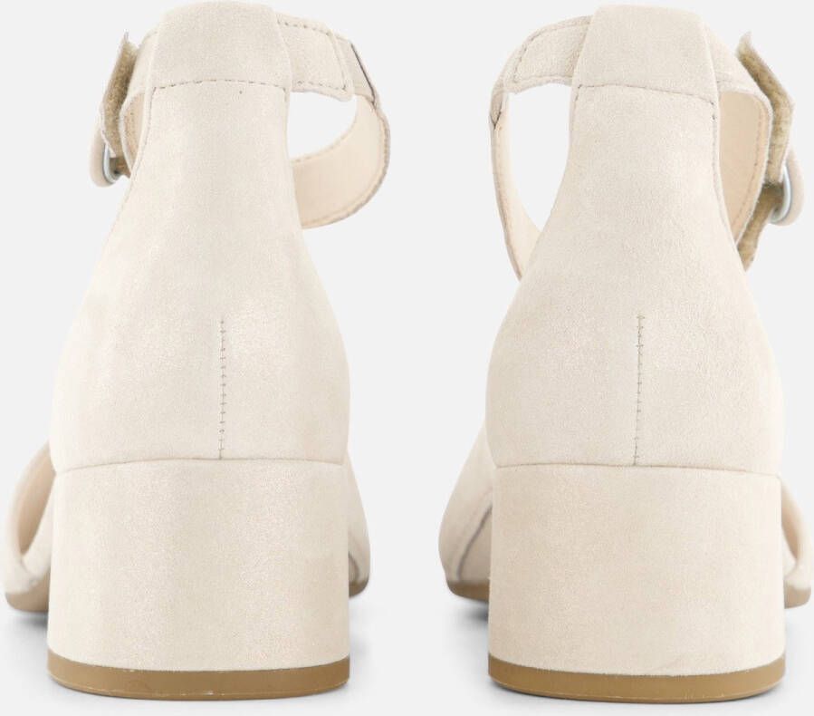 Gabor Sandalen Dames Damesschoenen Suède Blokhak hoogte 4 cm 22.902 glitter Beige - Foto 8