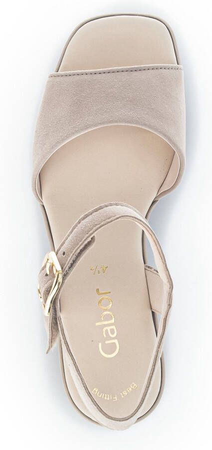 Gabor Sandalen met hak beige Suede Dames