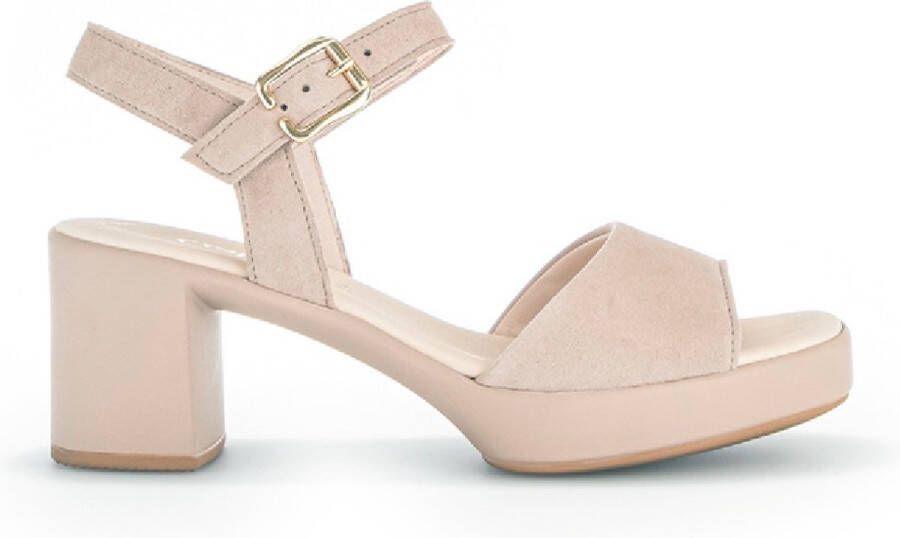Gabor Sandalen met hak beige Suede Dames