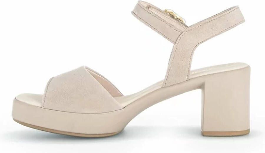 Gabor Sandalen met hak beige Suede Dames