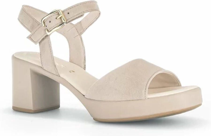 Gabor Sandalen met hak beige Suede Dames