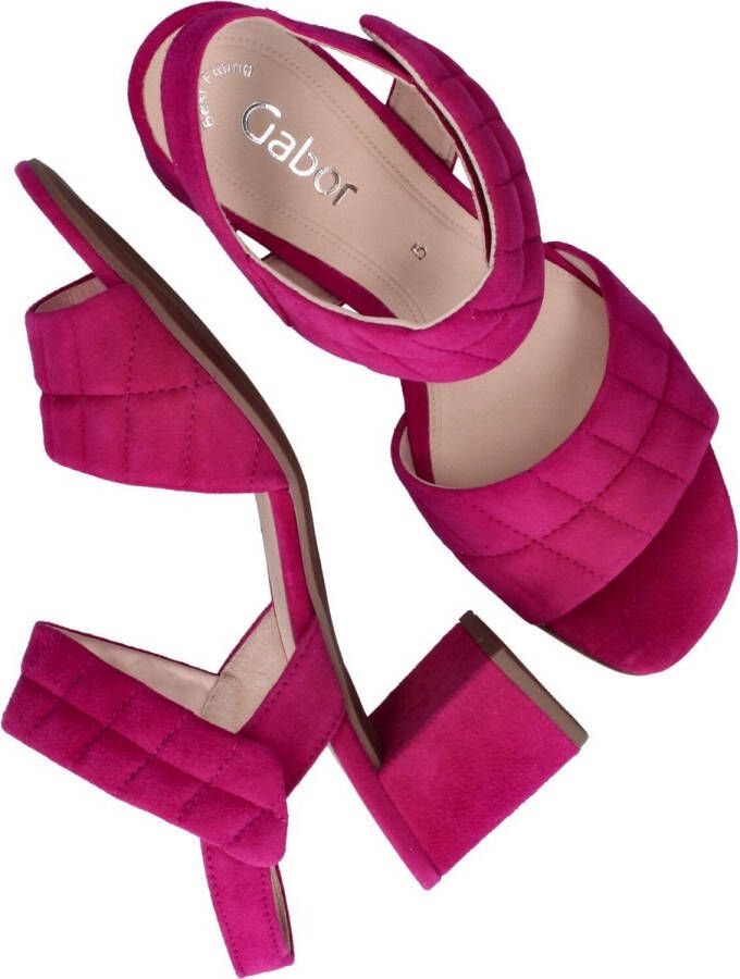 Gabor Sandalen met hak roze Suede Dames