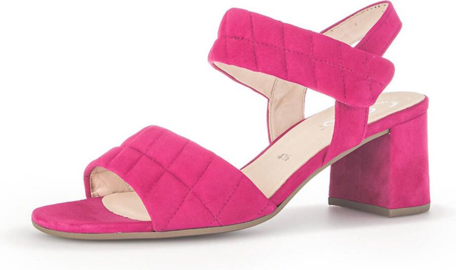 Gabor Sandalen met hak roze Suede Dames