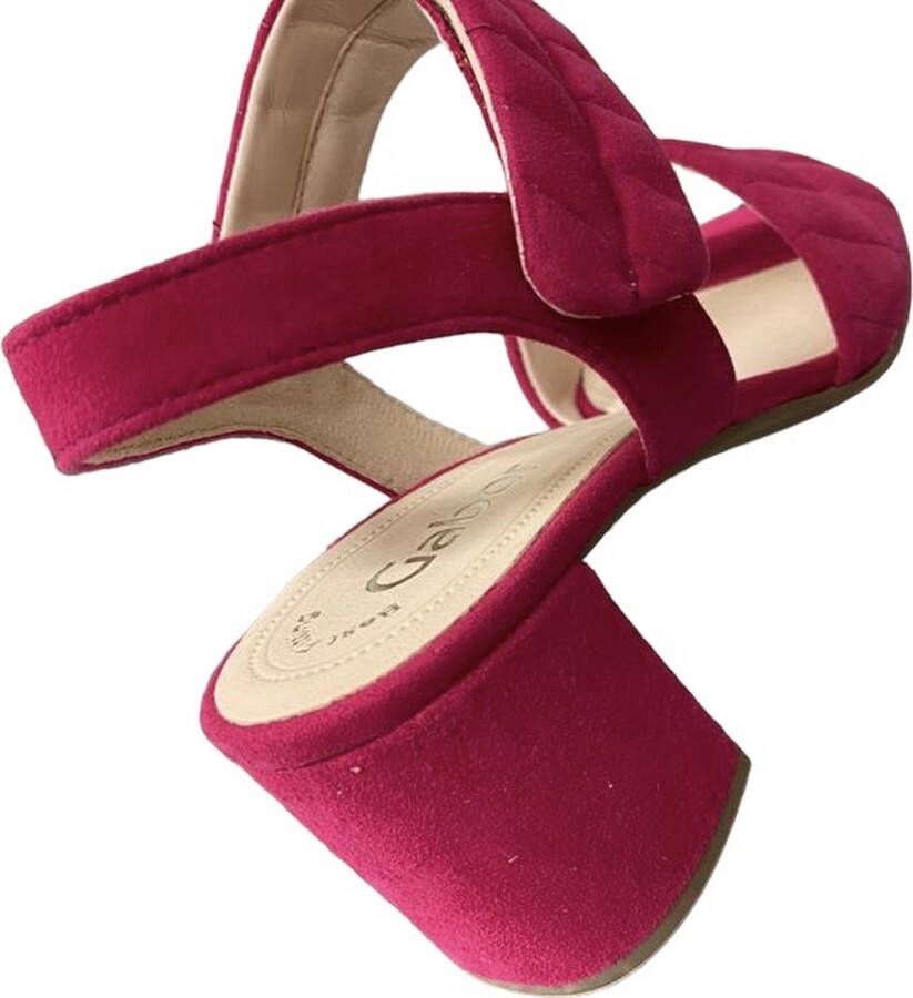 Gabor Sandalen met hak roze Suede Dames