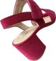 Gabor Kleurrijke Suède Hoge Hak Sandalen Pink Dames - Thumbnail 15