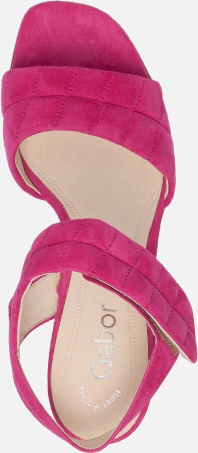 Gabor Sandalen met hak roze Suede Dames