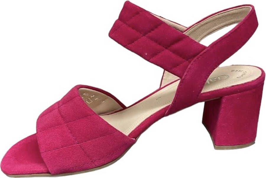 Gabor Sandalen met hak roze Suede Dames