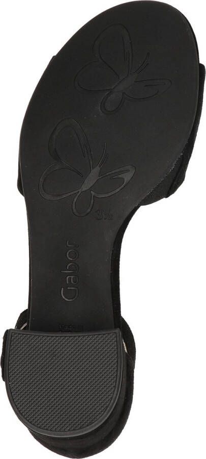 Gabor Sandalen met hak zwart Suede Dames