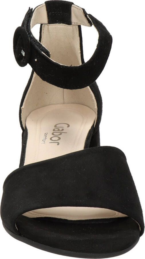 Gabor Sandalen met hak zwart Suede Dames