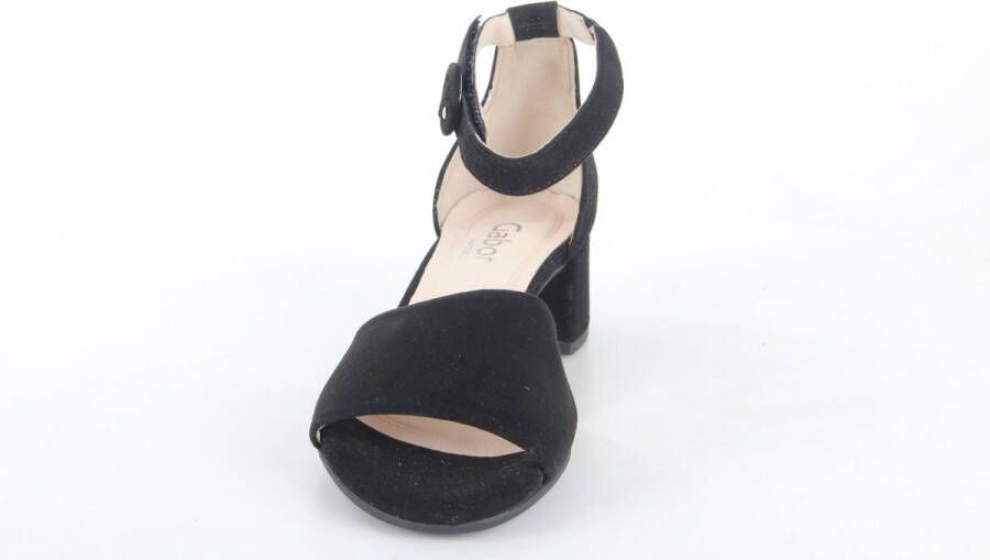 Gabor Sandalen met hak zwart Suede Dames