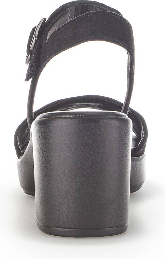 Gabor Sandalen met hak zwart suede Dames