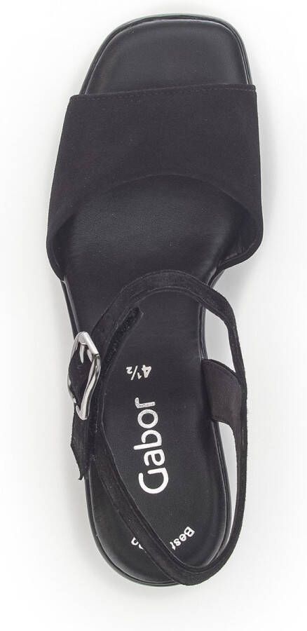 Gabor Sandalen met hak zwart suede Dames