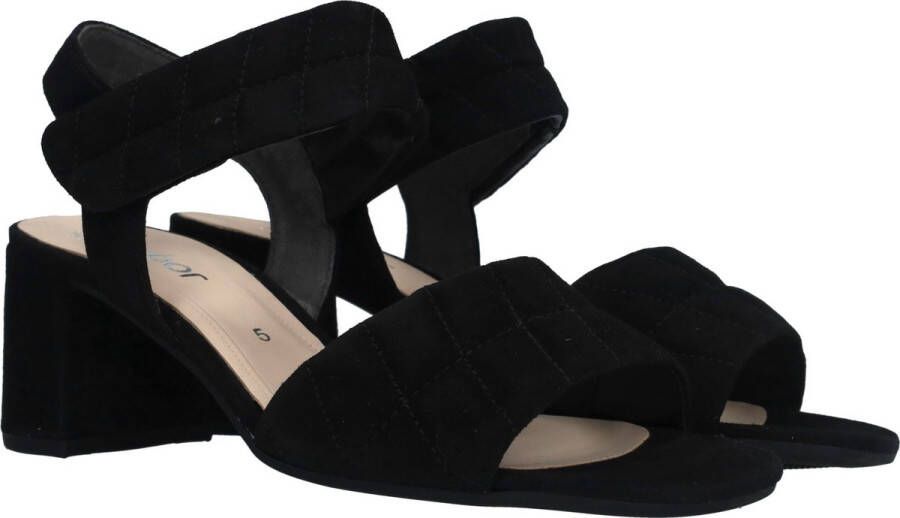 Gabor Zwarte Suède Sandalette met 6cm Hak Black Dames - Foto 4