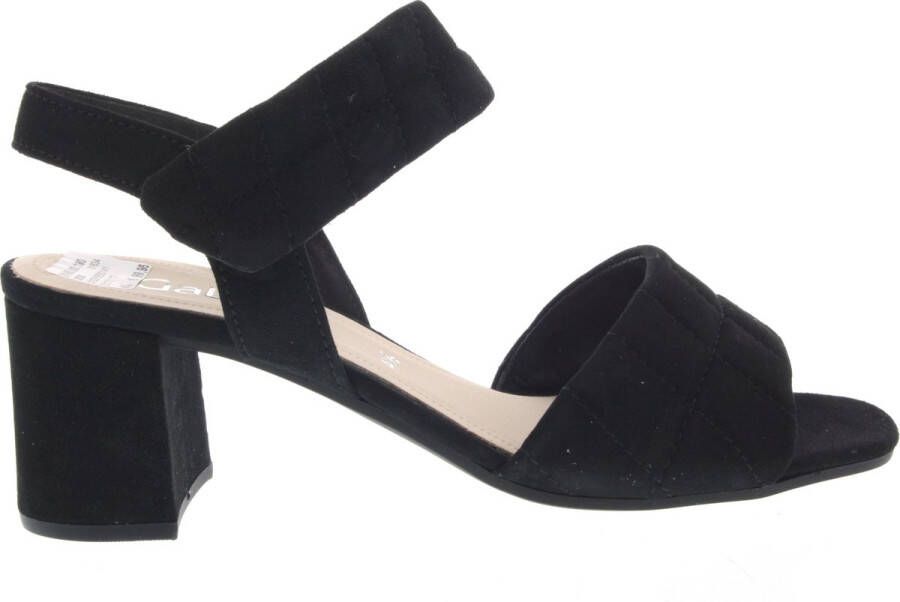 Gabor Zwarte Suède Sandalette met 6cm Hak Black Dames - Foto 11