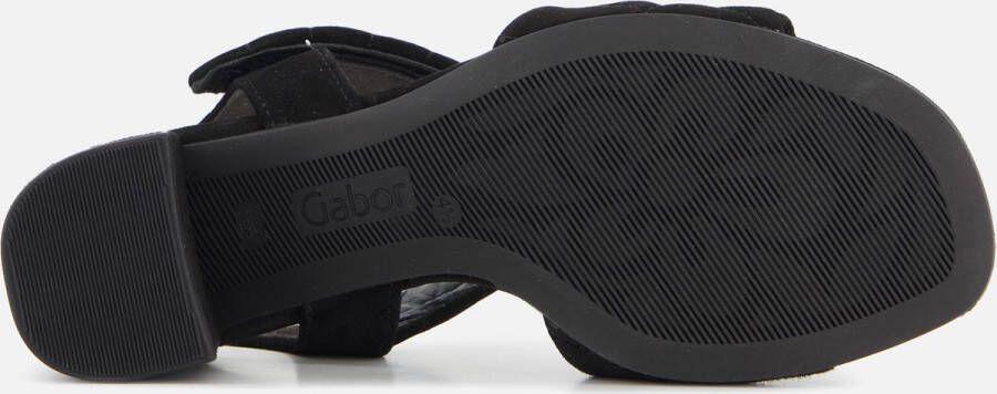 Gabor Zwarte Suède Sandalette met 6cm Hak Black Dames - Foto 5