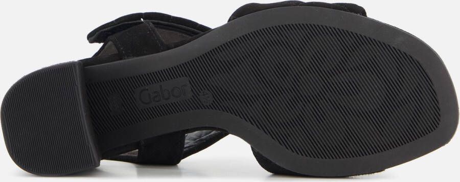 Gabor Zwarte Suède Sandalette met 6cm Hak Black Dames - Foto 6