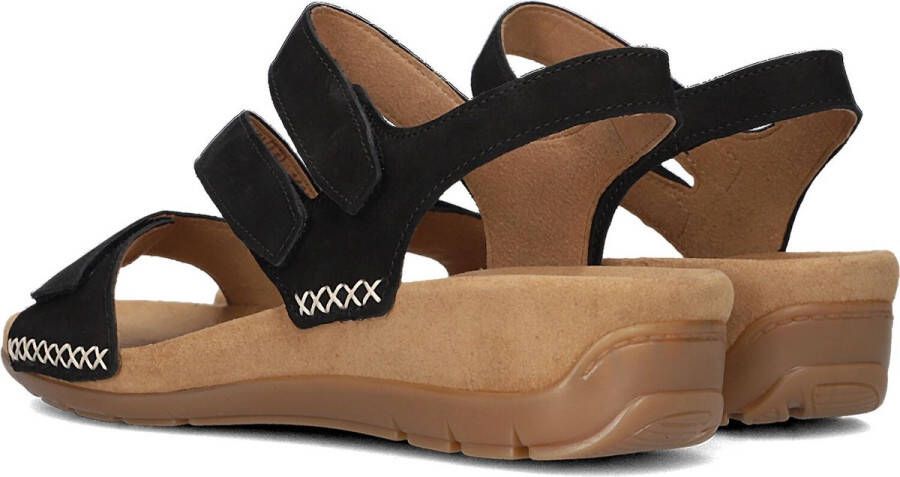 Gabor Sandalen zwart Nubuck Dames