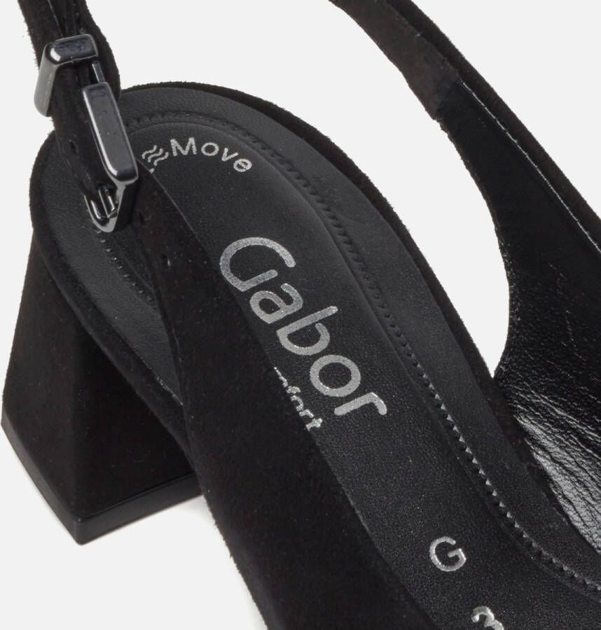 Gabor Slingback G Pumps zwart Suede Dames - Foto 7